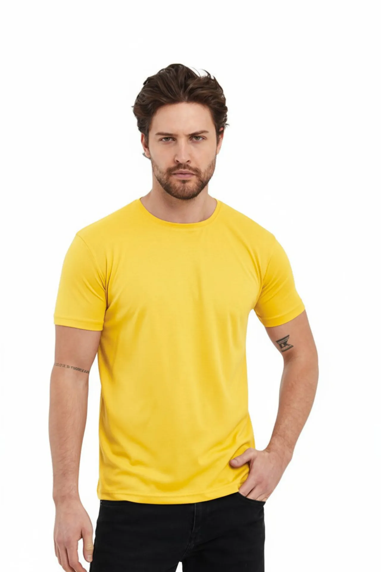 Farklı Renklerde Yüksek Kalite 0 Yaka Tişört XS-XXL, 3XL - görsel 3