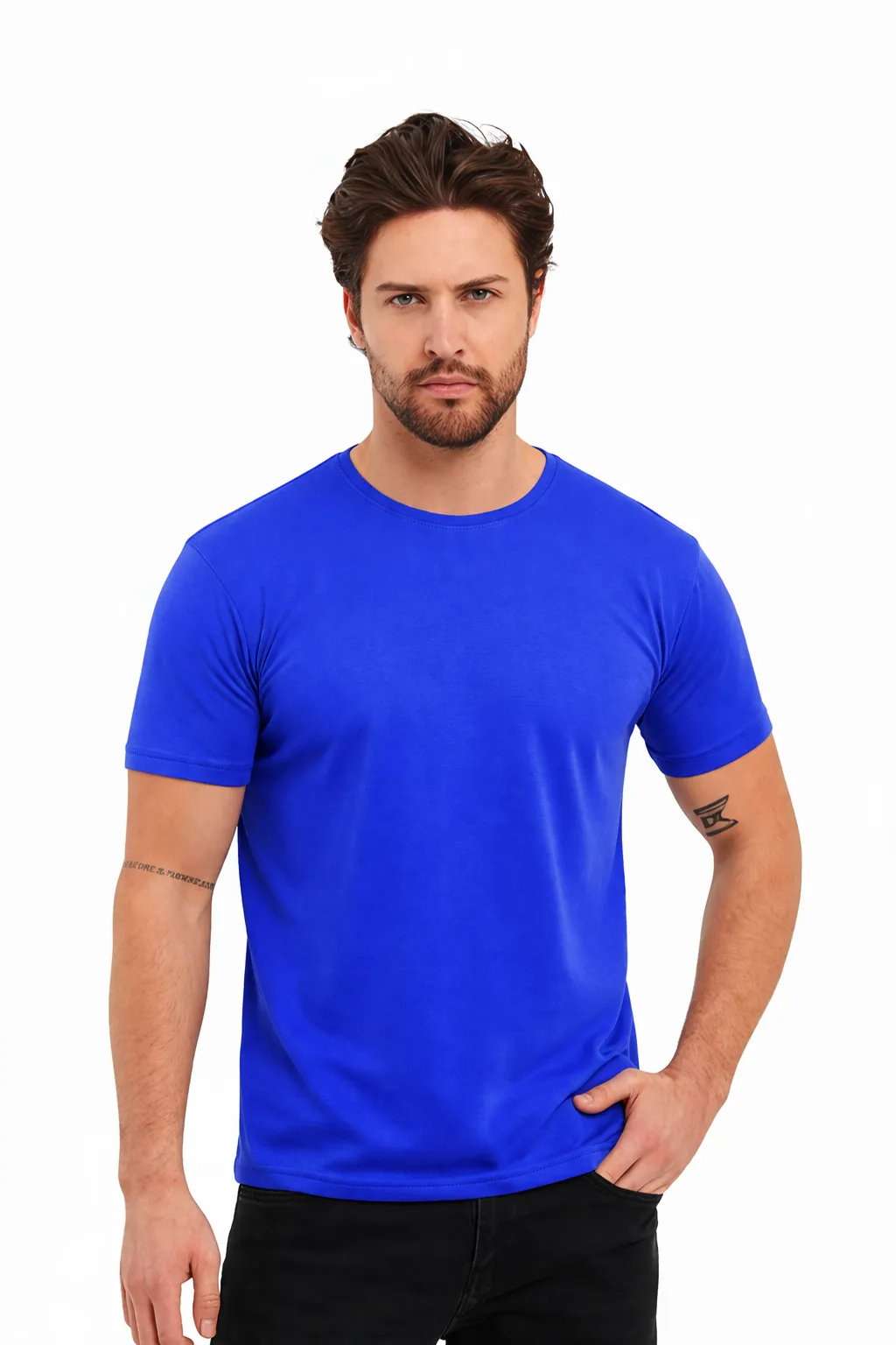 Farklı Renklerde Yüksek Kalite 0 Yaka Tişört XS-XXL, 3XL - görsel 4