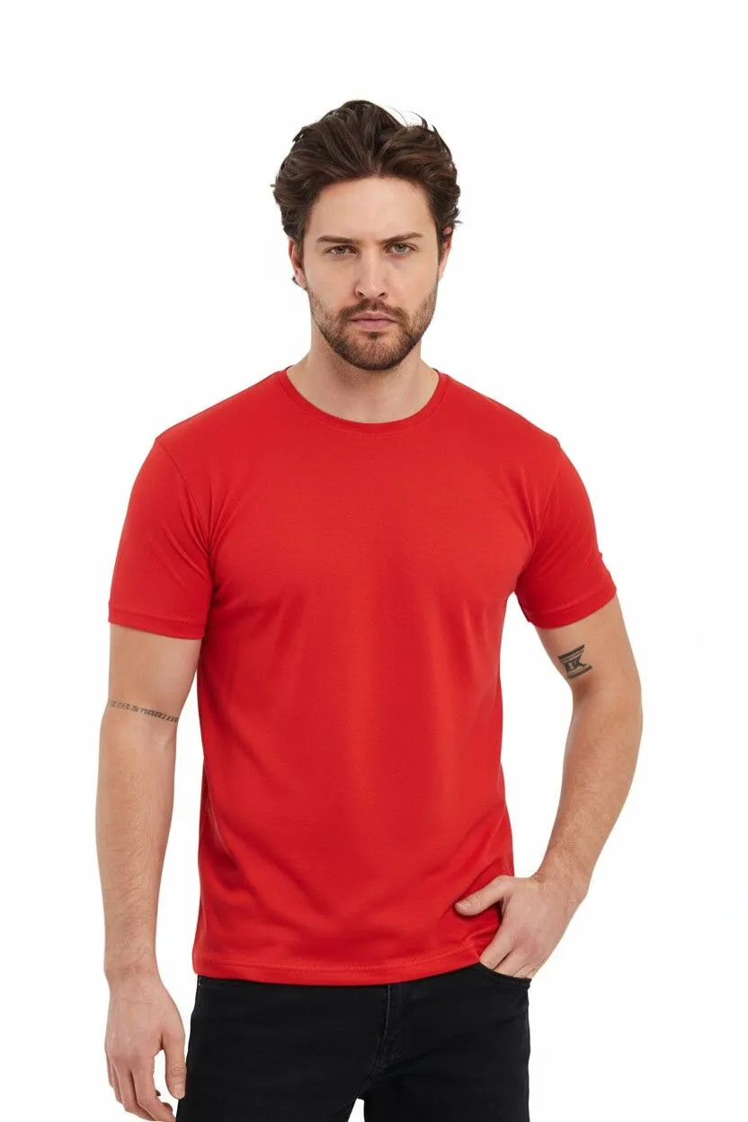 Farklı Renklerde Yüksek Kalite 0 Yaka Tişört XS-XXL, 3XL